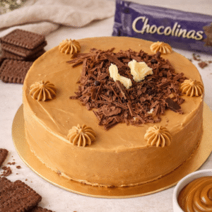 Galletas y crema a base de dulce de leche. Su textura es suave y muy dulce. Es ideal para los amantes de los dulces.