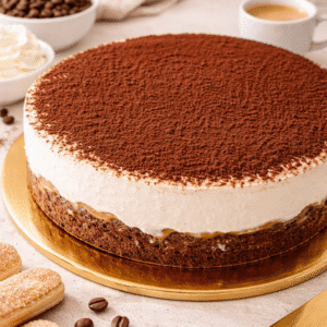 Elaborada sobre una base de brownie. La combinación de texturas suaves hará que sea una tarta ideal para cualquier mesa dulce.