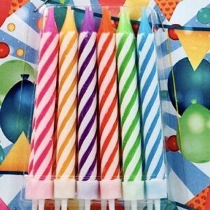 Velas en espiral en diferentes colores