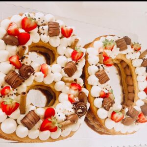 Tarta personalizada con forma de letra o número