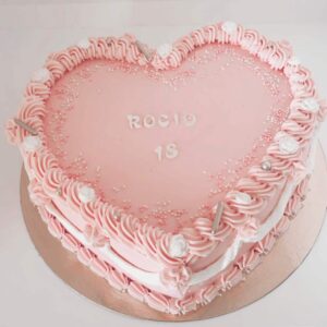 Tarta personalizada con forma de corazón