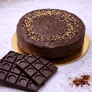 Tarta de galleta y chocolate pequeña